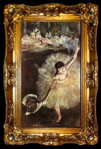 framed  Edgar Degas Dancer with Bouquet, ta009-2